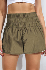 Breathable Smocked Sports Shorts