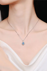 1 Carat Moissanite 925 Sterling Silver Necklace - Kaaya Closet