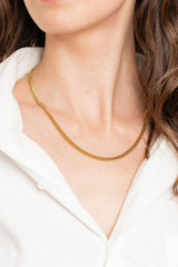 18K Gold Plated Curb Chain Necklace - Kaaya Closet