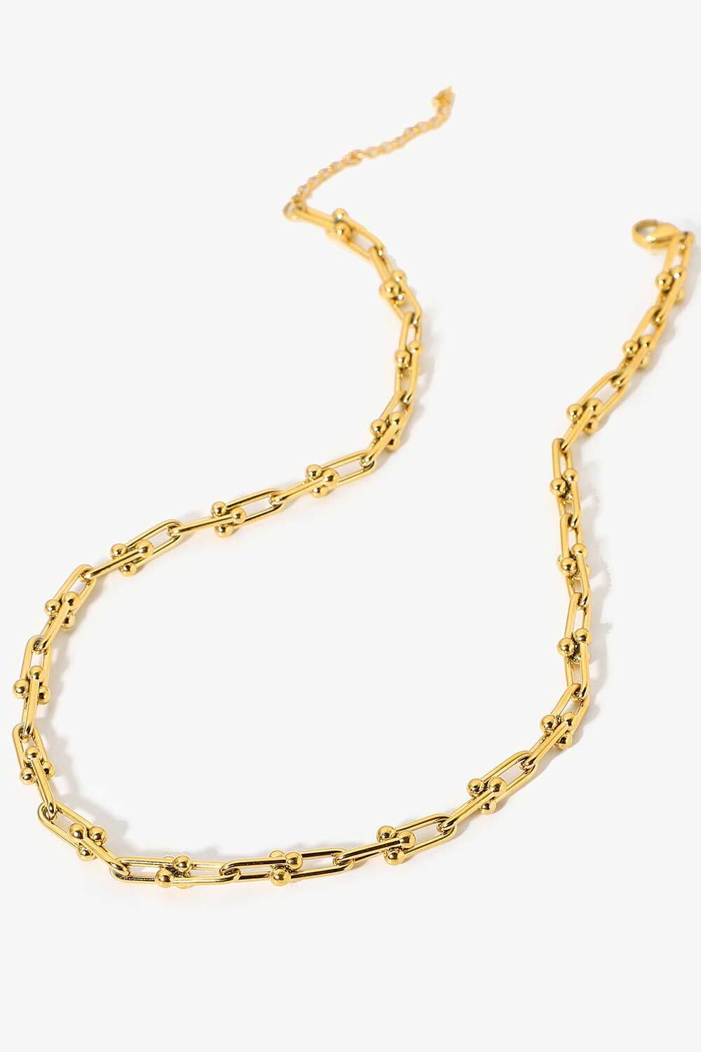 18K Stainless Steel U-Shape Chain Necklace - Kaaya Closet