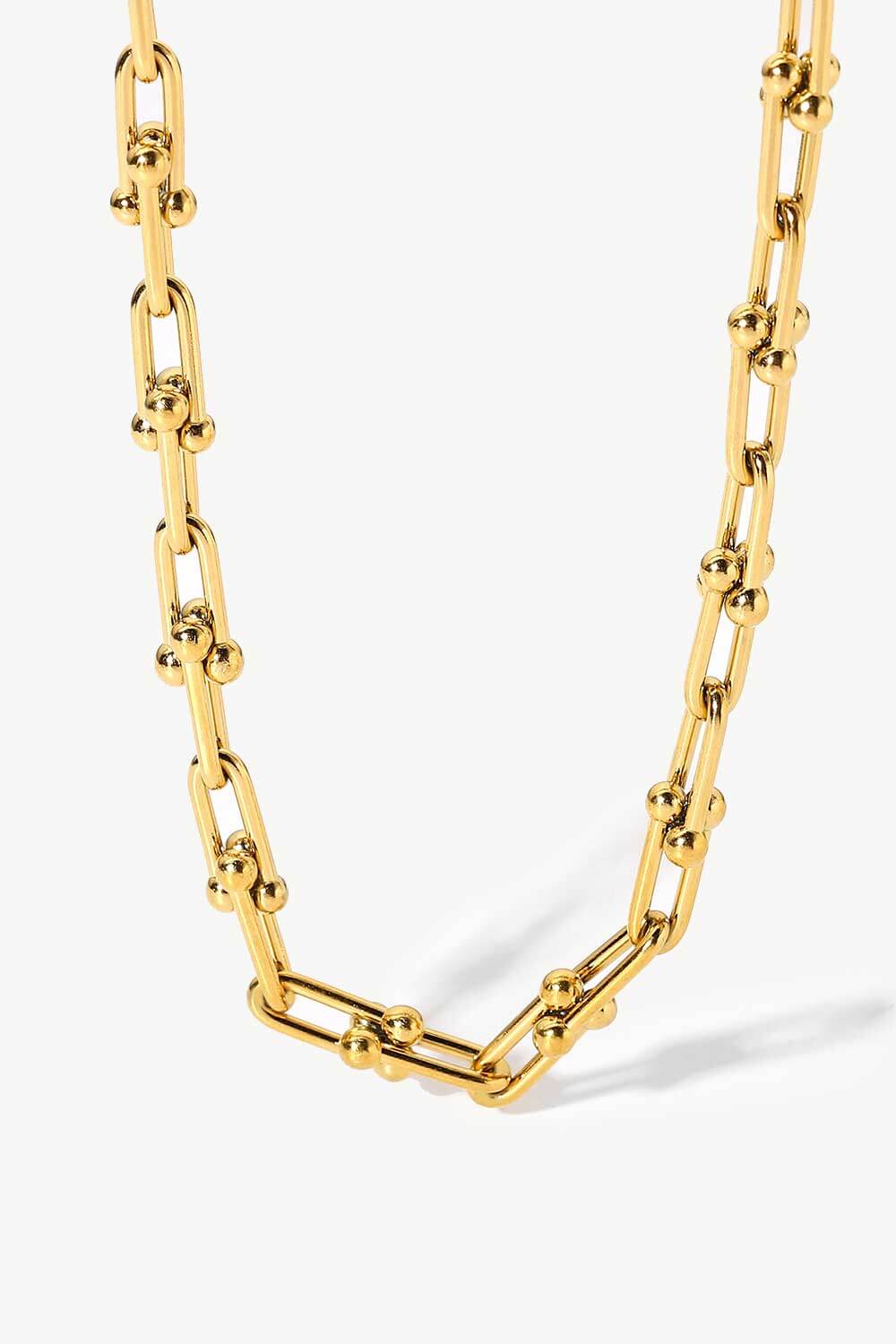 18K Stainless Steel U-Shape Chain Necklace - Kaaya Closet